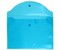Папка-конверт пластиковая на кнопке inФормат, толщина пластика 0,15 мм, прозрачная голубая