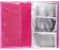 Визитница из натуральной кожи «Кинг» 4333, 115*185 мм, 3 кармана, 18 листов, рифленая розовая