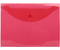 Папка-конверт пластиковая на кнопке inФормат, толщина пластика 0,15 мм, прозрачная красная