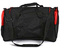 Сумка спортивная на плечо Cagia 147108, 630*290*270 мм, черная с красными и серыми вставками