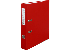 Папка-регистратор «Эко» с односторонним ПВХ-покрытием, корешок 50 мм, красный