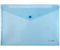 Папка-конверт пластиковая на кнопке Economix А4+, толщина пластика 0,18 мм, прозрачная синяя