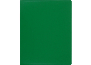 Папка пластиковая на 2-х кольцах Buro, толщина пластика 0,4 мм, зеленая