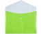 Папка-конверт пластиковая на кнопке с двумя отделениями «Вышиванка», толщина пластика 0,18 мм, салатововая