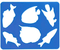 Трафарет фигурный для рисования «Луч», 200*165 мм, «Аквариумные рыбки»