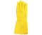 Перчатки латексные с хлопковым напылением Komfi, размер S, желтые