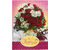 Открытка поздравительная Fiesta, 140*195 мм, «Поздравляем!» (красные розы и орхидеи) 