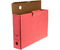 Короб архивный из гофрокартона Kris с замком, корешок 80 мм, 340*255*80 мм, красный