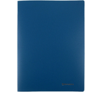 Папка-скоросшиватель пластиковая с пружиной Brauberg «Стандарт», толщина пластика 0,6 мм, синяя