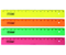 Линейка пластиковая «Стамм», 16 см, цветная флуоресцентная, ассорти (цена за 1 шт.)