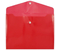 Папка-конверт пластиковая на кнопке inФормат А5+, 280*210 мм, толщина пластика 0,18 мм, прозрачная красная