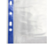 Файл А4 перфорированный Optima (цветной корешок), 40 мкм, гладкий, глянцевый, синий кант, 215*304 мм (до 50 л.)