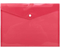 Папка-конверт пластиковая на кнопке inФормат, толщина пластика 0,15 мм, красная