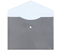 Папка-конверт пластиковая на кнопке «Полоса» А4+, толщина пластика 0,18 мм, серая
