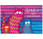 Альбом для рисования А4 «КотоХудожники», 40 л.