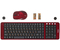 Клавиатура и мышь Dialog KMROK-0318U, беспроводные, красные с черным
