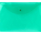 Папка-конверт пластиковая на кнопке inФормат, толщина пластика 0,15 мм, прозрачная зеленая