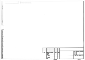 Форматка чертежная «Полиграфкомбинат», А3 (297×420 мм) + штамп, горизонтальная