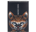 Скетчбук-альбом на гребне «Ночной кот», 140×210 мм, 40 л.