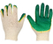 Перчатки хлопчатобумажные с латексным покрытием, двухслойный латекс, зеленый и желтый