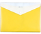 Папка-конверт пластиковая на кнопке с двумя отделениями «Вышиванка», толщина пластика 0,18 мм, желтая