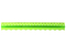 Линейка пластиковая Colorful, 20 см, односторонняя миллиметровая шкала, с держателем, зеленая
