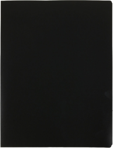Папка пластиковая на 10 файлов «Стамм.» толщина пластика 0,5 мм, черная