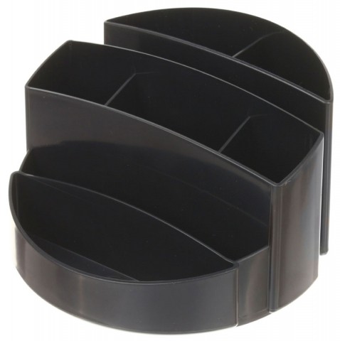 Подставка-органайзер настольная «Омега» 133×133×80 мм, черная