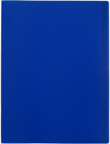 Папка пластиковая на 30 файлов «Стамм» толщина пластика 0,5 мм, синяя