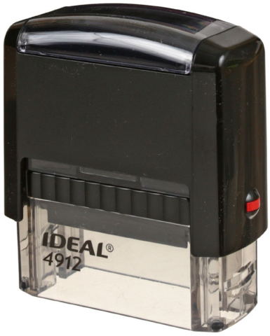 Автоматическая оснастка Ideal 4912 для клише штампа 47×18 мм, корпус черный