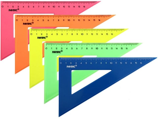 Треугольник пластиковый «Рантис» 18 см, 30°, ассорти (цена за 1 шт.)