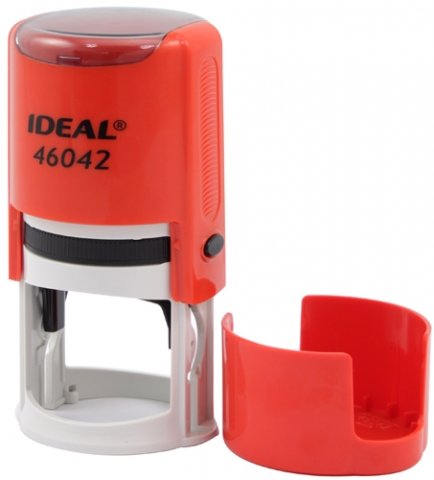 Автоматическая оснастка Ideal 46042 (в боксе, для круглых печатей) для клише печати ø42 мм, корпус красный