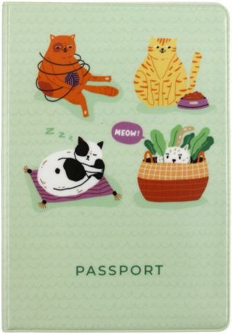 Обложка для паспорта Meshu 92×134 мм, Meow