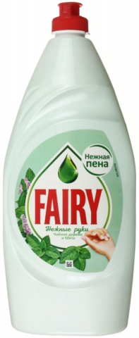 Средство для мытья посуды Fairy 900 мл, «Чайное дерево и мята»