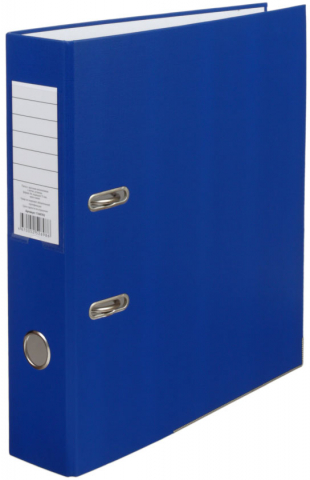 Папка-регистратор «Эко» с односторонним ПВХ-покрытием корешок 70 мм, ярко-синий