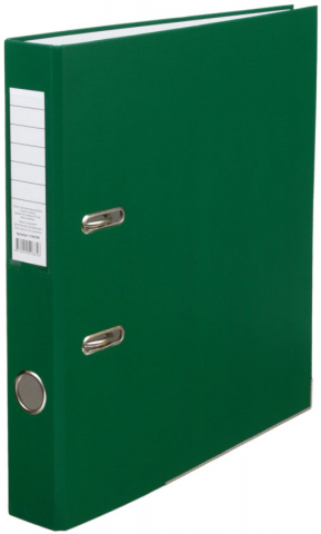 Папка-регистратор «Эко» с односторонним ПВХ-покрытием корешок 50 мм, темно-зеленый