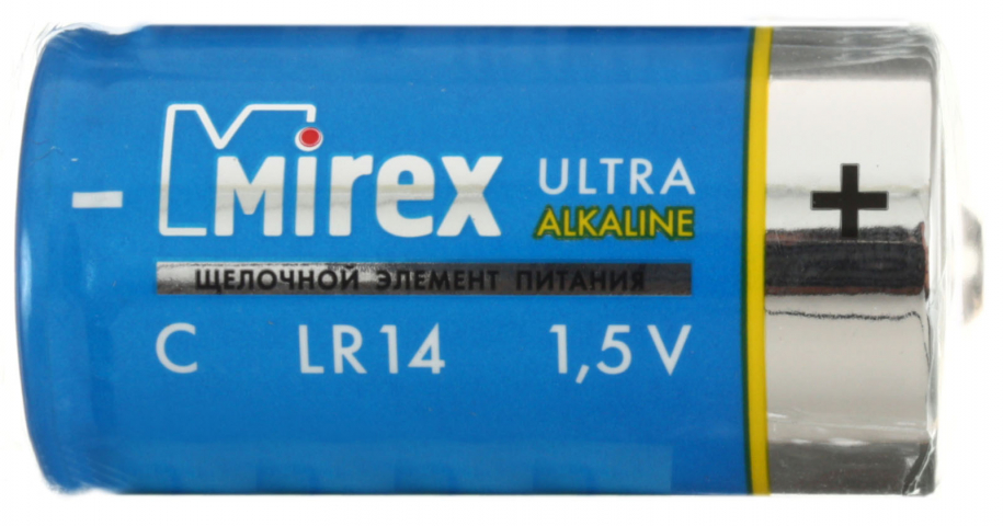 Батарейка щелочная Mirex Ultra Alkaline C, LR14, 1.5V