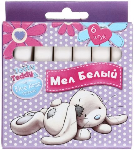 Мел белый Tatty Teddy, 6 шт. Мел белый Tatty Teddy, 6 шт.
