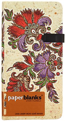 Книжка записная Paperblanks Lyon Florals, 90*180 мм, 88 л., линия, «Цветочная страсть. Слоновая кость» Книжка записная Paperblanks Lyon Florals, 90*180 мм, 88 л., линия, «Цветочная страсть. Слоновая кость»
