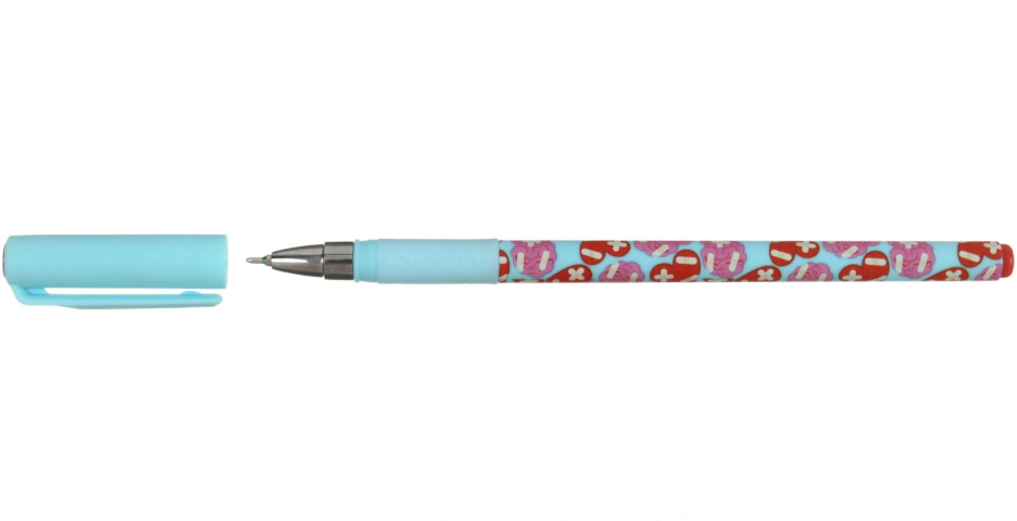 Ручка шариковая Lorex Slim Soft Grip с рисунком Forever And Ever, стержень синий