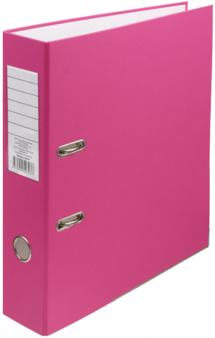 Папка-регистратор «Эко» с односторонним ПВХ-покрытием корешок 70 мм, светло-розовый