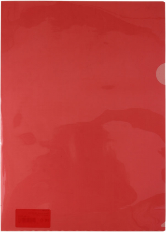 Папка-уголок пластиковая «Стамм.» А4 толщина пластика 0,18 мм, прозрачная красная