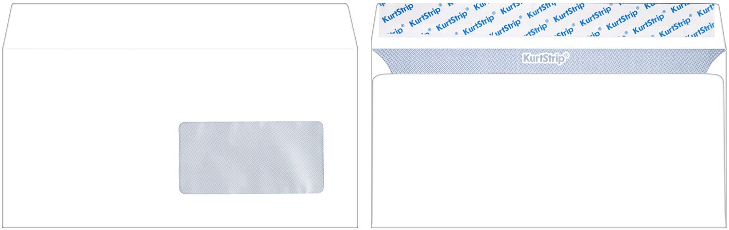 Конверт почтовый 110×220 мм (DL) cиликон, чистый, окно