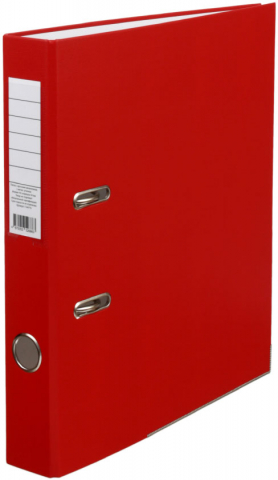 Папка-регистратор «Эко» с односторонним ПВХ-покрытием корешок 50 мм, красный