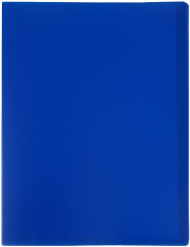 Папка пластиковая на 20 файлов «Стамм.» толщина пластика 0,5 мм, синяя