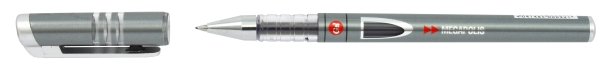 Ручка гелевая ErichKrause Megapolis корпус серебристый металлик, стержень черный