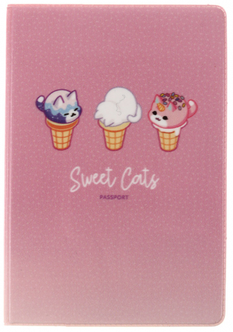 Обложка для паспорта Meshu 92×134 мм, Sweet Cats