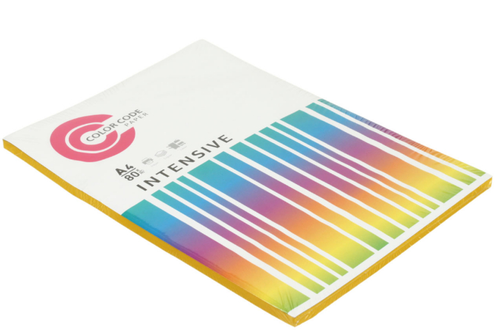 Бумага офисная цветная Color Code Intensive А4 (210×297 мм), 80 г/м², 100 л., желтая