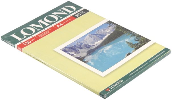 Бумага для струйной фотопечати глянцевая односторонняя Lomond А4 (210×297 мм), 130 г/м², 50 л.