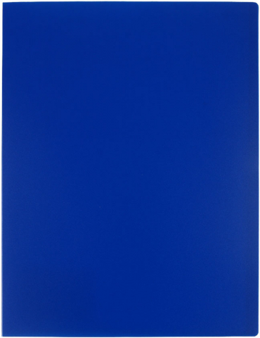 Папка пластиковая на 10 файлов «Стамм.» толщина пластика 0,5 мм, синяя